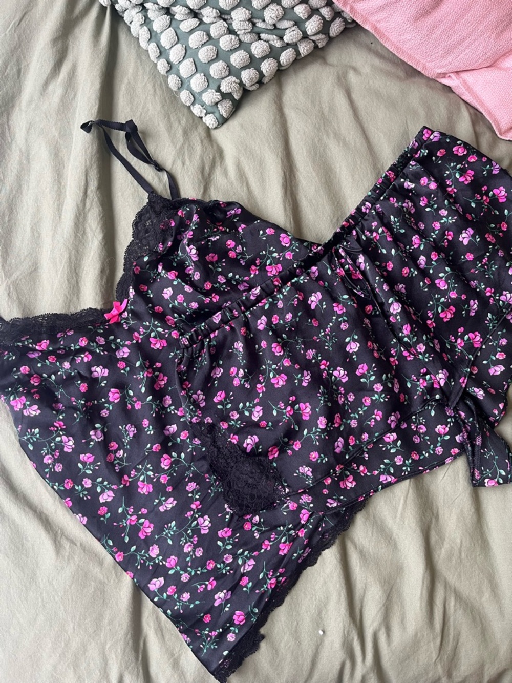 Victoria’s Secret Matching Satin Set.
